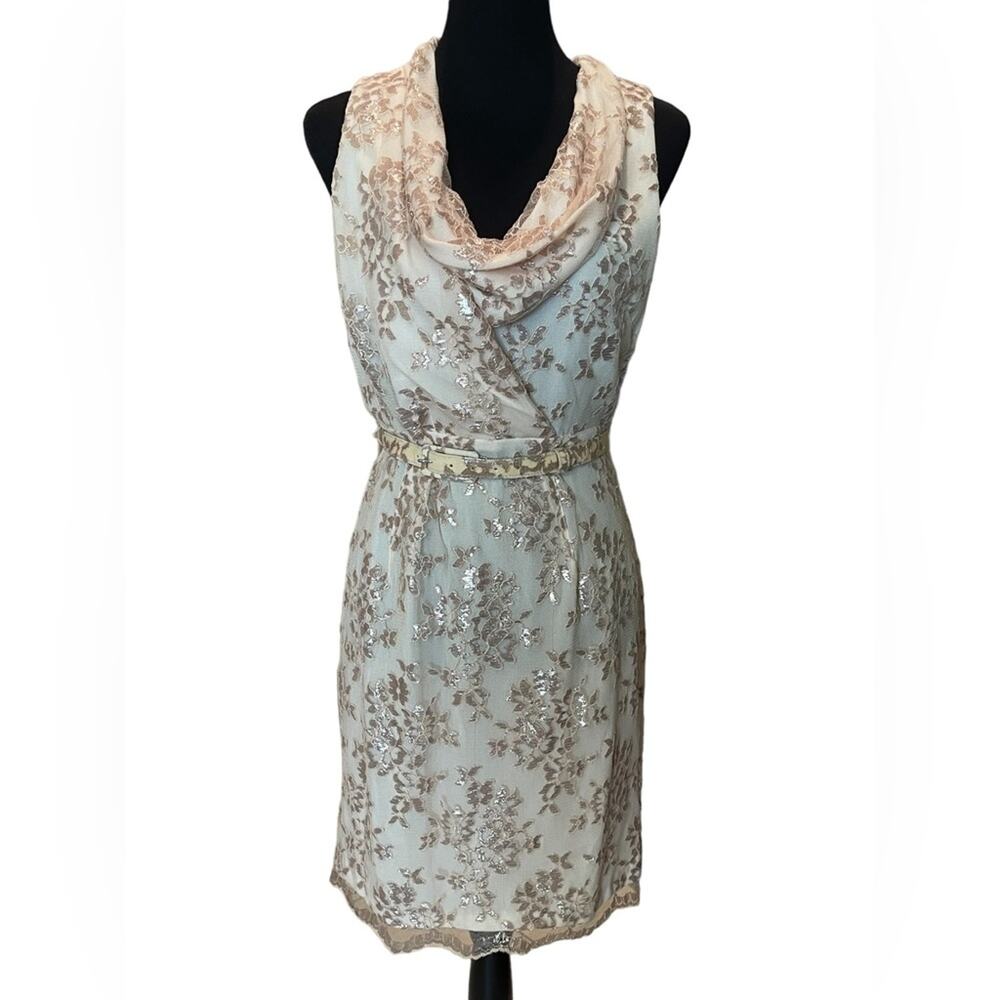 *  New ~ EVA FRANCO x ANTHROPOLOGIE ~  Holiday Cowl Neck Sheath Dress 2